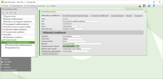 Működési beállítás