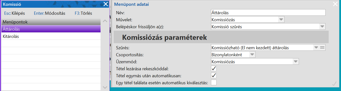 Mobil machinátor paramézerezése