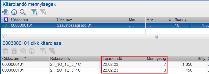 Megajánlott szavatossági idő