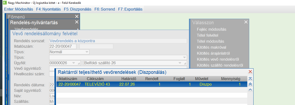 Logikai foglalás párbeszedés ablaka