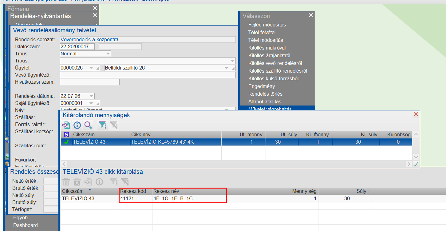 Fizikai foglalás generálása gyártási szám nélkül
