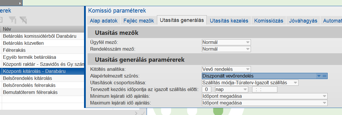 Utasításgenerálás szabályai