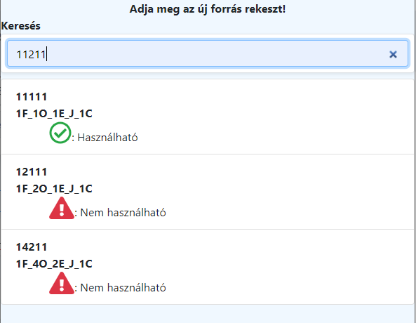 Második rekesz megadása