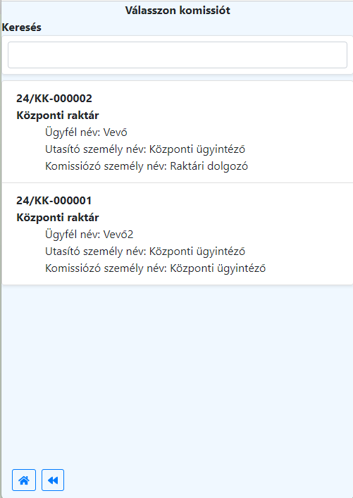 Mobil felületen az utasító személy megjelenítése
