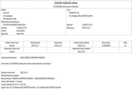 Módosító okirat számlaképe