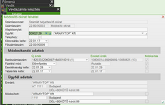 Számlát módosító okirat