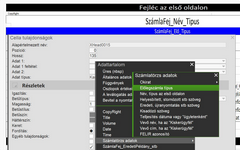 Előlegszámla típus kihelyezése a számlaformára
