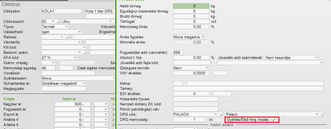 Gyártó/első forgalomba hozó megjelölés DRS cikknél