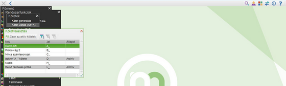 Kötetválasztásban archív kötetek