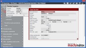 Előleg pénztártétel rögzítése