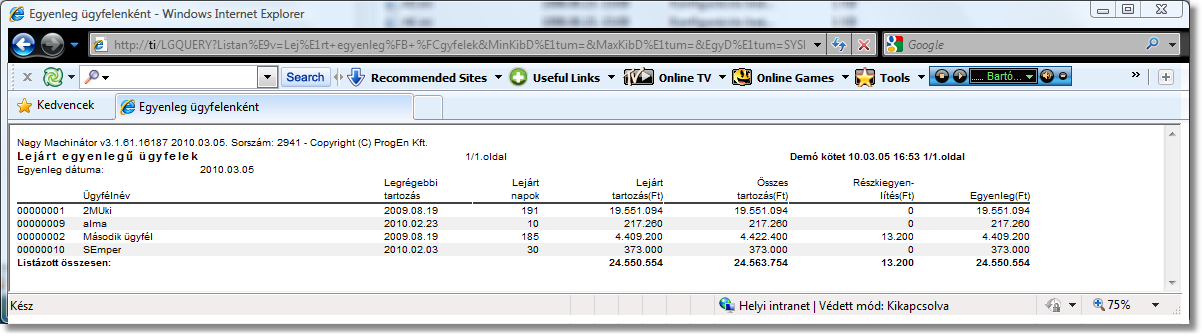 Query az Explorerben