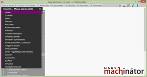 Menü szerkesztés