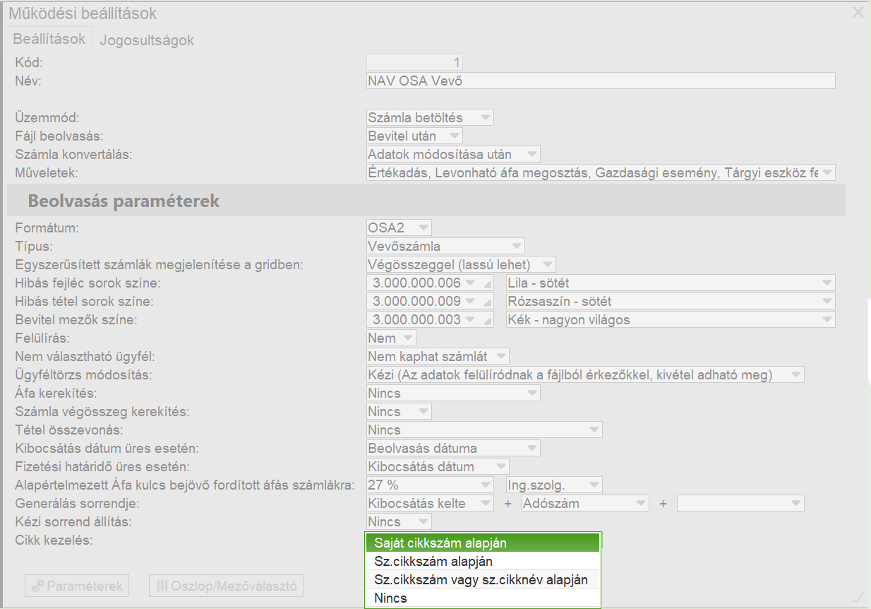 Cikkazonosítás szolgáltatás üzembe helyezése