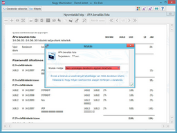 Áfabevallás iktatása