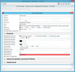 Lista tulajdonságok ablakban az ODBC export bekapcsolása