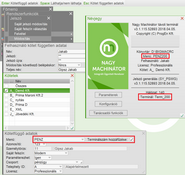 Terminálfüggő menü beállítása