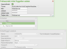 Webserver felhasználó beállítása