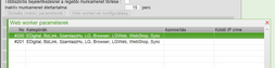 Webworkerek paraméterezése