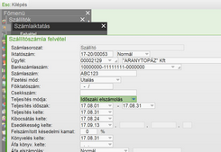 Időszaki elszámolás a szállító számlában