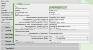 Adatok megadása a saját címben