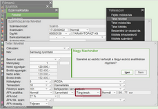 Tárgyi eszköz karton felvétele szállító számlából