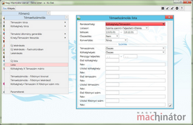 Témaelszámolás lista