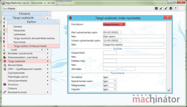 Tárgyi eszköz címkenyomtatás funkció Tárgyi eszköz címkenyomtatás funkció