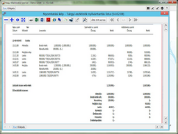 Hagyományos nyilvántartás lista