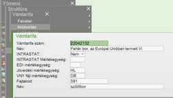 Vámtarifaszám törzsben a fajtakód megadása