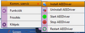 Driver installálása és indítása