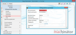 Előlegszámla-nyomtatás beviteli ablak