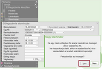 Előlegszámla sztornózás a befizetés felszabadításának megkérdezésével