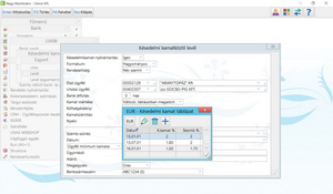 Késedelmi kamat tábla megadása
