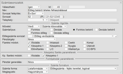 Számlasorozatok számlatételes előlegkezeléshez