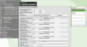 Fejlécparaméterek megadása