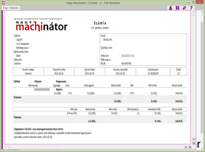 Számlakép (Listaformázott)