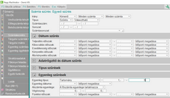 Egyenleg értéktartomány megadása