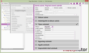 Státusz=Rögzített szűrés beállítása