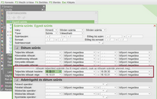 Teljesítés időszakra szűrés