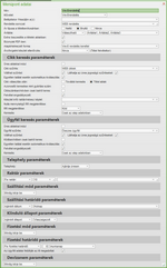 Rendelés paraméterezése