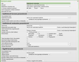 Szállítólevél módosítás paraméterezése