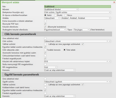 Szállítólevél felvétel paraméterezése 1.