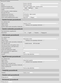 Számla módosítás paraméterezése