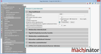 Böngészős elérés engedélyezése
