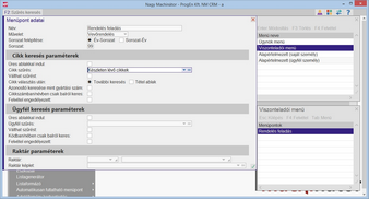 Rendelés feladás menüpont felvétel