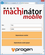 Web alapú NM bejelentkezés