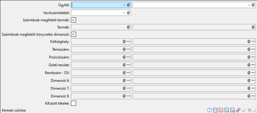 - Tervezett költség keresés szűrési feltételei -