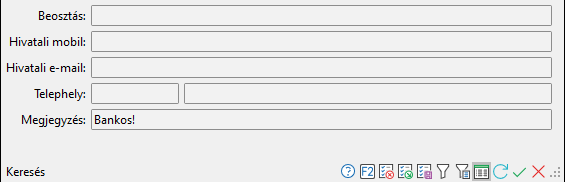 - Ügyfél dolgozó keresés további adatai -