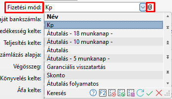 - Fizetési mód keresés - 