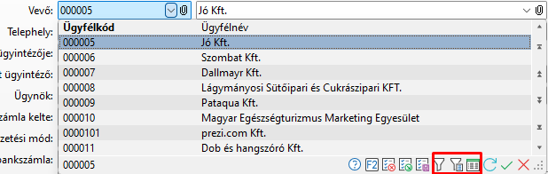 - Ügyfél keresés -